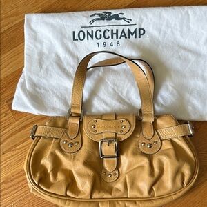 Longchamp Tan Idole Leather Shoulder Bag